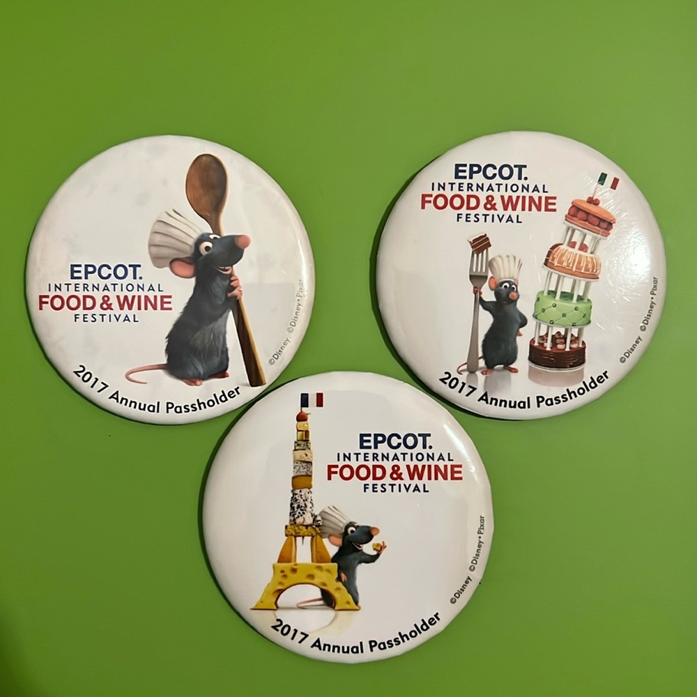 Ratatouille assorted food and wine AP pin